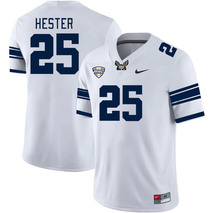 Men-Youth #25 Blake Hester Akron Zips 2023 College Football Jerseys Stitched Sale-White